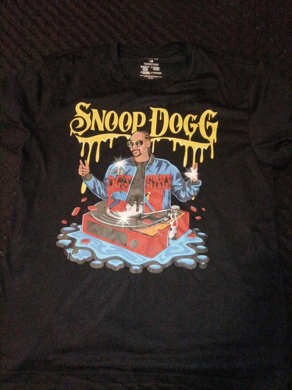 Snoop Dogg Black Graphic Tee with Yellow Logo